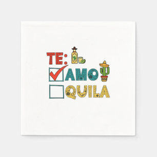Te Amo Tequila Cinco De Mayo Funny  Napkins