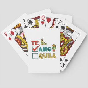 Te Amo Tequila Cinco De Mayo Funny  Poker Cards