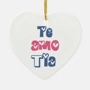Te Amo Tia Ceramic Ornament