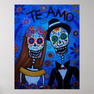 TE AMO WEDDING COUPLE POSTER
