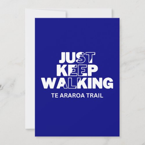 Te Araroa Trail Just Keep Walking Blue Card