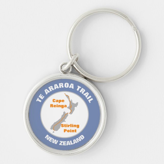  Te Araroa Trail Map  Keychain (Front)