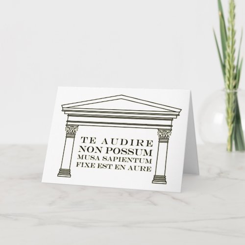 Te audire non possum All Occasion Blank Card