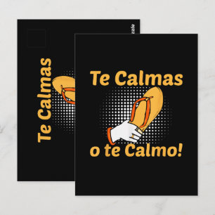 Te Calmas O Te Calmo Spanish Mother Mexican Funny Postcard