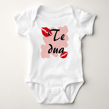 Te Dua - Albanian - I Love You Baby Bodysuit