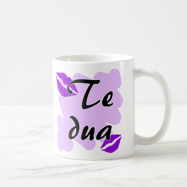 Te dua - Albanian - I Love You Coffee Mug (Right)