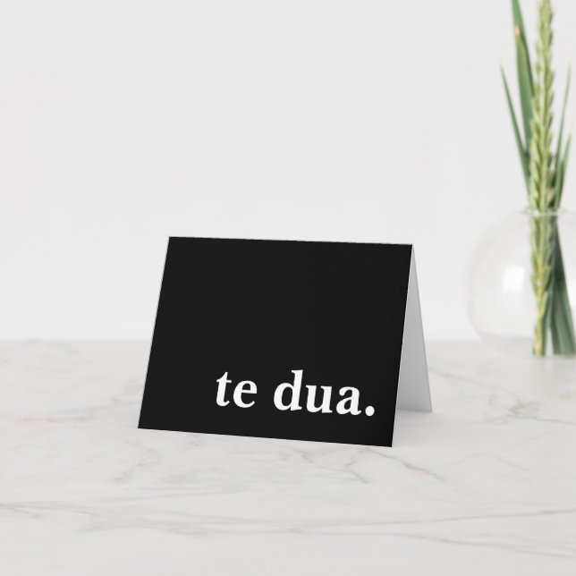 te dua. holiday card (Front)
