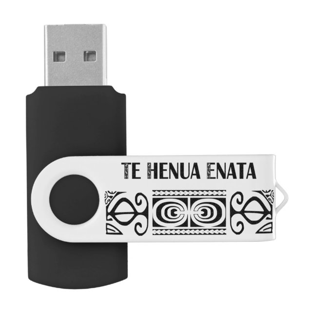 TE HENUA ENATA (Black) Flash Drive (Opened)