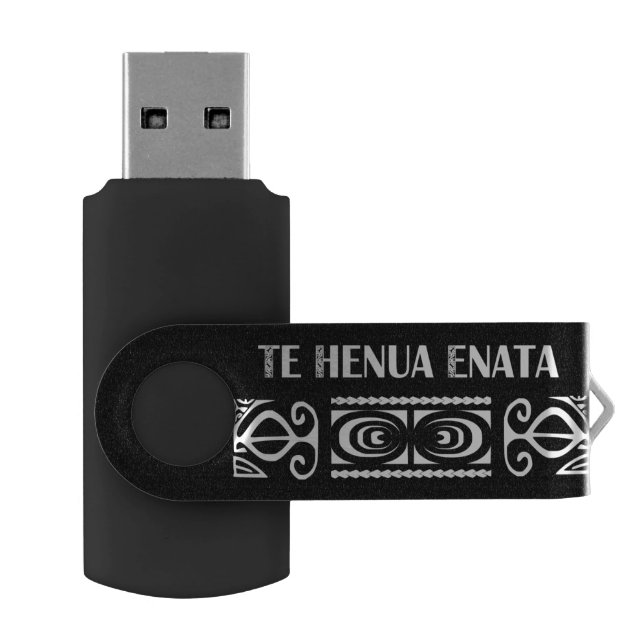 TE HENUA ENATA (White) Flash Drive (Opened)