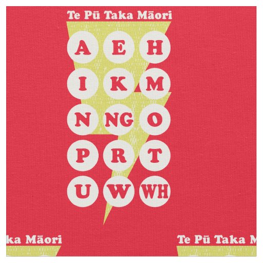 Te Pu Taka Maori Maori Alphabet Fabric