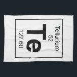 Te - Tellurium Hand Towel<br><div class="desc">The element Te - Tellurium from the periodic table. Great to use as just a single element, but even better to combine multiple products to create words. Be it with shirts as a team or with stickers/decorative items at home. Background colour can be changed. Most products also allow you to...</div>