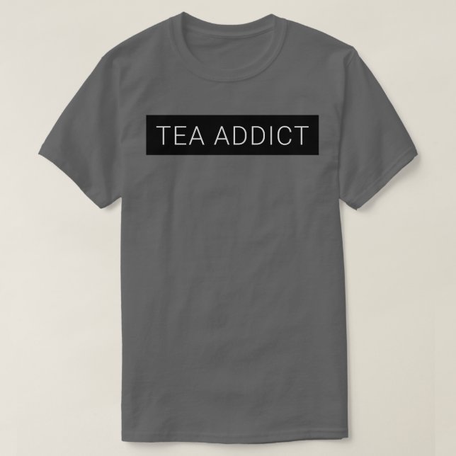 Tea Addict Black Box T-Shirt (Design Front)