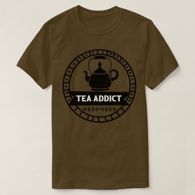 Tea Addict Retro Vintage T-Shirt (Design Front)