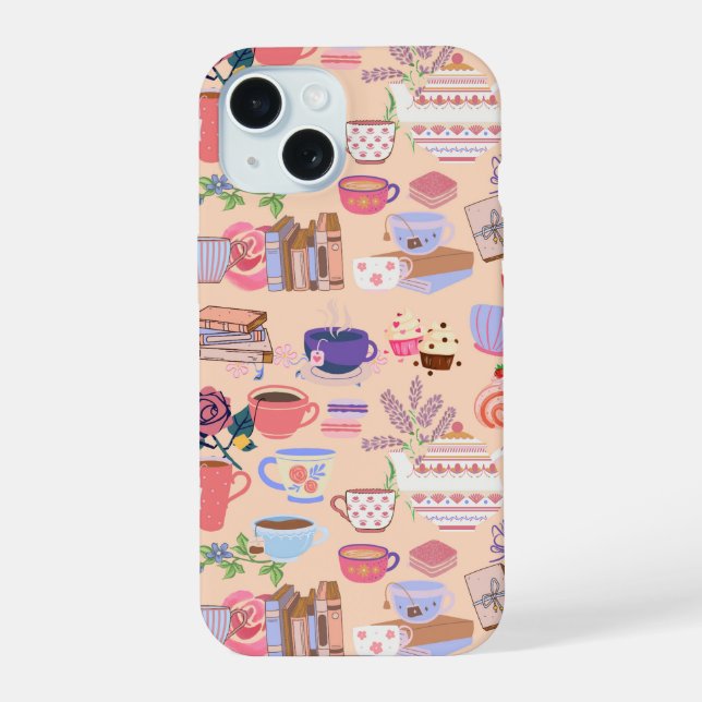 Tea And Books Iphone Case (Back)