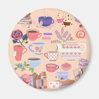 Tea And Books Magnet