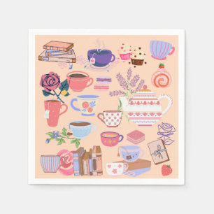Tea And Books Napkins