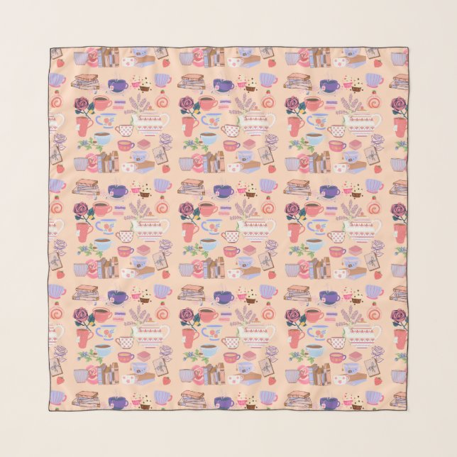 Tea And Books Scarf (Front)