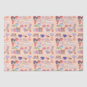 Tea And Books Tissue Paper