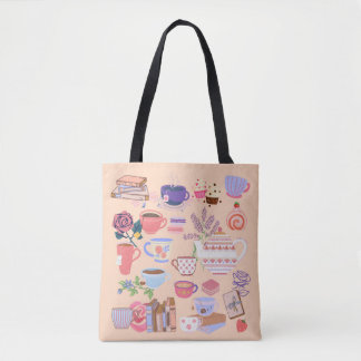 Tea And Books Tote Bag