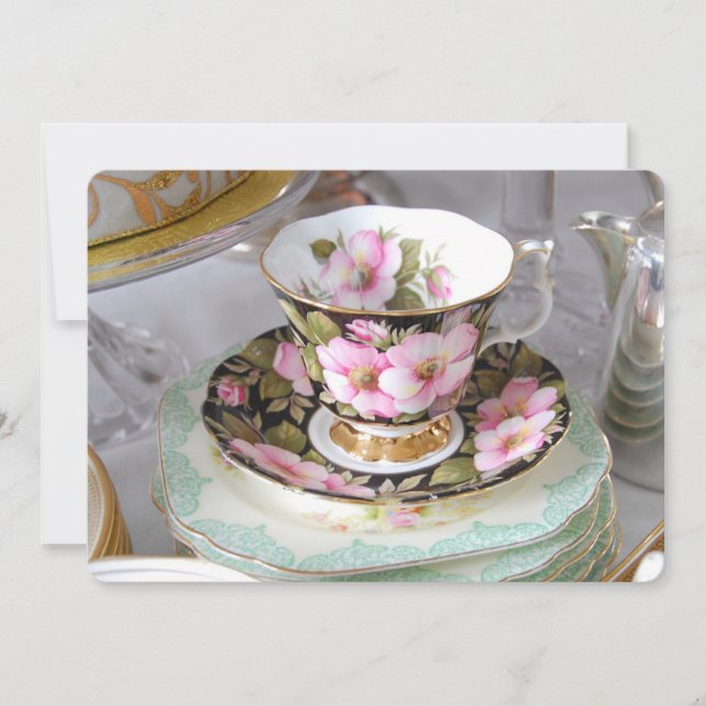 Tea and Cake Customizable Afternoon Invitation (Front)