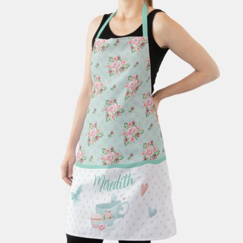 Tea and Cupcake Time Personalized   Apron