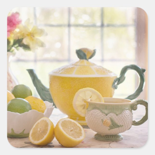 Tea and Lemon Square Stickers (Front)