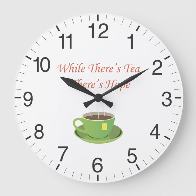 Tea and Optimism Large Clock (Front)