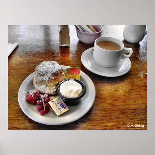 Tea and Scones Print or Poster