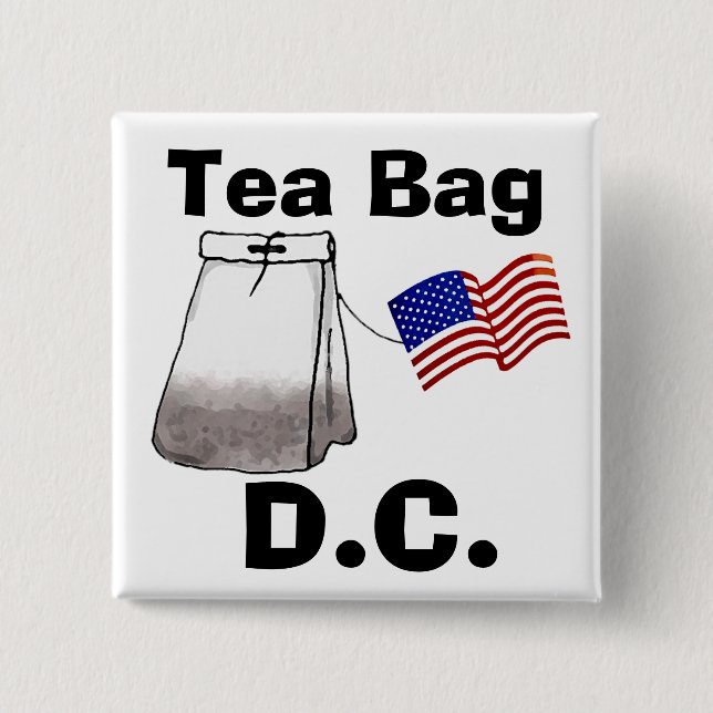 Tea Bag, D.C. Pinback Button (Front)