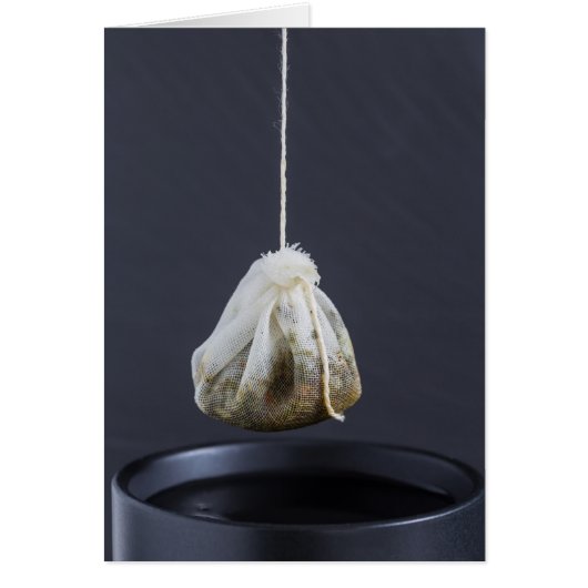 Tea bag is hung in a cup cards (Front)