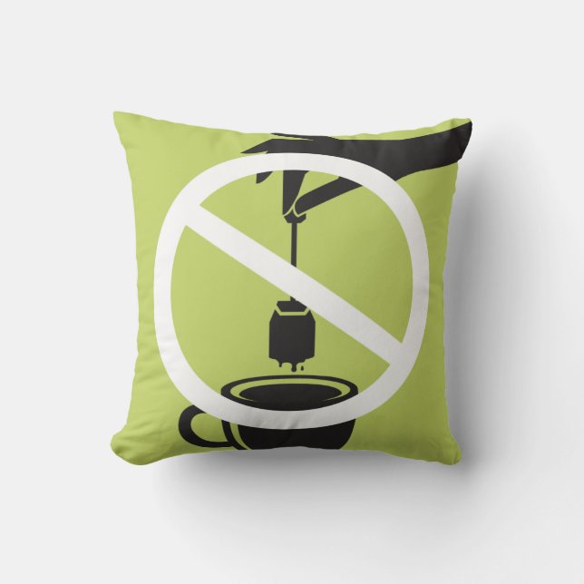 Tea Bag Throw Pillow (Front)