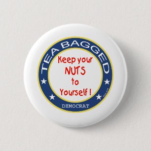 Tea Bagged Democrat Pinback Button