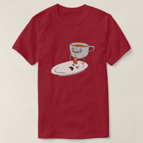 Tea Bagger Cup and Plate Kitchen Humor Sunday T T_Shirt