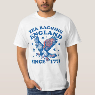 Tea Bagging England Since 1773 Patriotic Eagle T-Shirt
