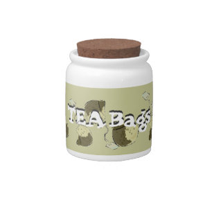 Tea Bags Canister Candy Jar
