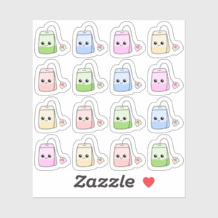 Tea bags Cozy Tea Time Cute Kawaii Bujo Planner Sticker