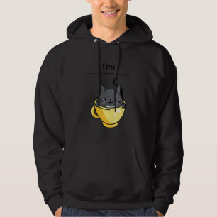 Tea Because Murder is Wrong Women's  Cat in Tea Cu Hoodie