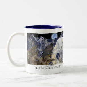 TEA BEST SHARED WITH A FRIEND Pegasus & Raven Two-Tone Coffee Mug