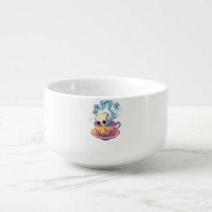 Tea & Bones � Funny Relaxed Skull Soup Mug