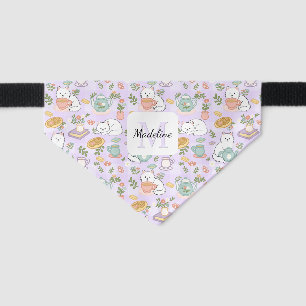 Tea & Bookish Cat Pet Bandana Collar