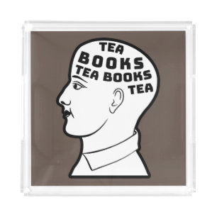 Tea & Books Acrylic Tray