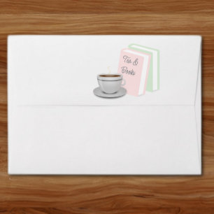 Tea & Books Bridal Shower Envelope