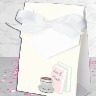 Tea & Books Bridal Shower Favor Boxes
