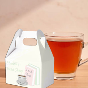 Tea & Books Bridal Shower Favor Boxes