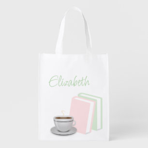 Tea & Books Bridal Shower Grocery Bag