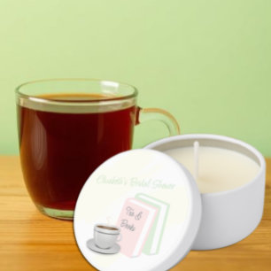 Tea & Books Bridal Shower Mini Candle Favors