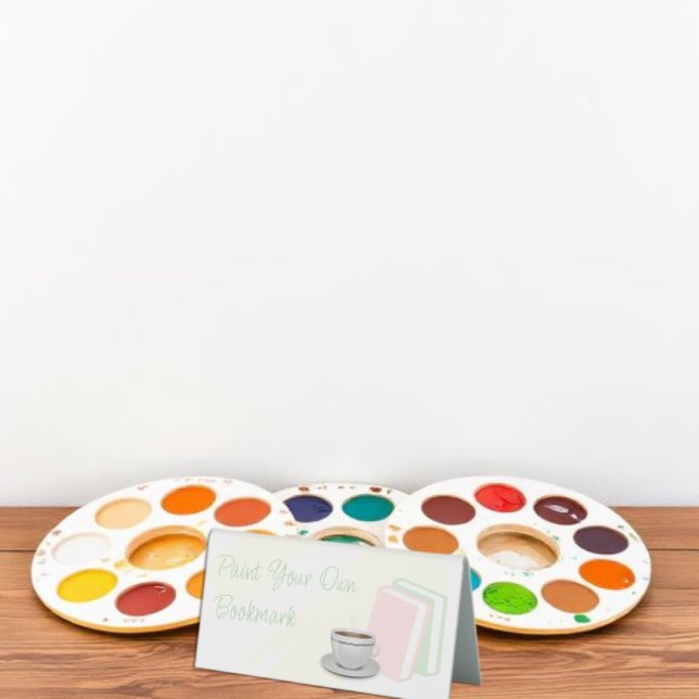 Tea & Books Bridal Shower Paint A Bookmark Table Tent (Creator Uploaded)