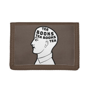 Tea & Books Trifold Wallet