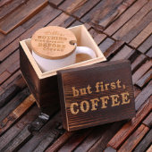Tea Box Set with Bamboo Lid and Coffee Mug (Inside)