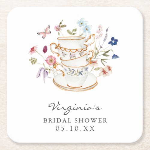 Tea Bridal Shower Coaster